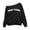 Black, variant on Shadoumai Kids Girls Oversized Sweatshirt Off the Shoulder Tops New York Letter Print Preppy Plain Fall Pullover Long Sleeve Casual Tops for School