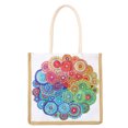 thumbnail image 1 of Bolso de mano con pintura de diamantes 5D, bolsa de almacenamiento de compras de lino DIY, organizador plegable Tmvgtek decoración de arte en el hogar, 1 of 9