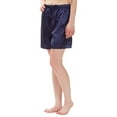 thumbnail image 2 of "Leisureland Women's Stretch Satin Pajama Boxer Shorts", 2 of 3