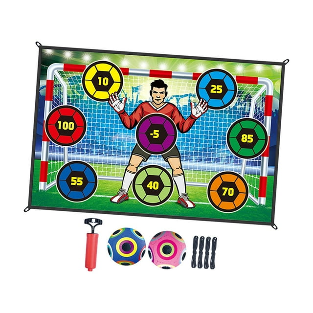 Juego de pelota de fútbol con diana adhesiva de franela para entrenamiento de fútbol Estilo B