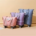 thumbnail image 3 of HUGFEGWE Duffle Bag for Travel with Wheels, Expandable Large Capacity Weekender and Gym Tote, Dry-Wet Separation,E CJB91-131061, 3 of 8