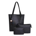 thumbnail image 1 of Bolsa 3 unids/set de de hombro de Color sólido, de mano con asa superior para mujer (negro) Ehuebsd Para Estrenar, 1 of 7