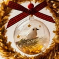 thumbnail image 4 of 3D Christmas Ornament with Bird Inside Snow Globe Effect Hanging Decor Musical Holiday Decoration for Xmas Tree（E), 4 of 5