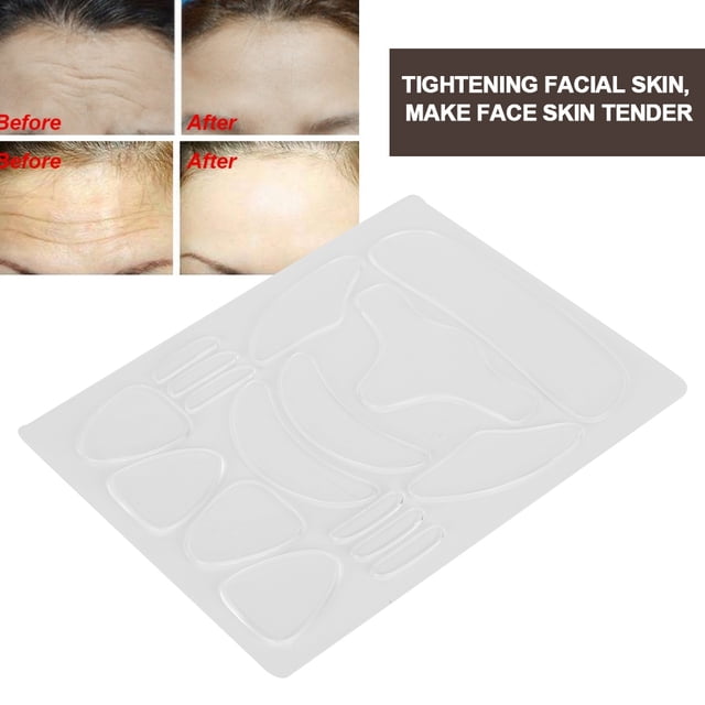 Almohadillas de silicona antiarrugas de 16 piezas adhesivo antiarrugas para la cara levantamiento facial eliminación de arrugas parches reafirmantes estiramiento de la piel facial Ecomeon no
