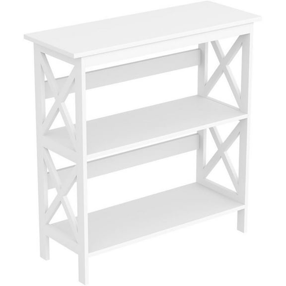 Safdie & Co. 32.50"H 3-Shelves Bookcase in White