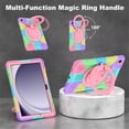 thumbnail image 5 of Case for Samsung Galaxy Tab A11,Anti drop silicone+PC Layer Protective Case 360 ° Rotating Bracelet Handle Stand ,Shoulder Strap, Heavy Duty Shockproof Tablet Case,Colorful Purple,For Galaxy Tab A11, 5 of 7