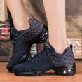 thumbnail image 5 of CERYTHRINA Women’s Jazz Shoes Lace up Zumba Platform Lightweight Split&nbsp;Sole&nbsp;Dance&nbsp;Sneakers Black 38, 5 of 8