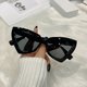 thumbnail image 2 of Gafas de sol triangulares con forma de polígono para hombre y mujer, anteojos de sol de estilo Vintage, Retro, Ojo de gato, para verano, 2 of 5