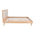 thumbnail image 4 of Linon Winnie Queen Wood platform Bed with Woven Rattan Cane Headboard, Natural Wood, 4 of 20