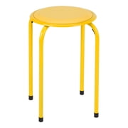 Fat Catalog Assorted Primary Color Metal Stack Stool with Padded Seat 17 seat height (5 Pack)