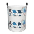 thumbnail image 1 of Balery Snow Gnome for Winter Cesta de ropa redonda con asas, impermeable, independiente, para ropa, juguetes, dormitorio y familia-Small, 1 of 6