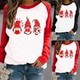 thumbnail image 7 of Honeeladyy Sales Valentine's Day Tops for Women Long Sleeve Shirts Heart Gnome Printed Crewneck Pullover Sweatshirt Raglan Casual Tunic Tops, 7 of 7