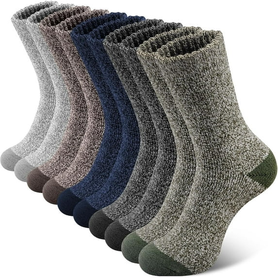 Xiao Hua pares de calcetines de lana para hombre, calcetines de senderismo súper gruesos para hombre, calcetines de lana cálidos, adecuados para clima frío