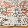 thumbnail image 3 of SAFAVIEH Arizona Tyler Oriental Machine Washable Area Rug, Ivory/Rust, 6' x 6' Round, 3 of 7