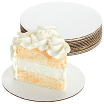 12-Pack Round 6 Inch Cake Boards, Disposable Cake Platter Board Base Tray, Cardboard Circles for Cake Plate Accessories, Cake Decorating Supplies for Desserts and Bakery (White)