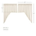 thumbnail image 7 of VHC Brands Burlap Antique White Farmhouse Kitchen Curtain Rod Solid Color Swag Pair- 2 Pieces, 36 x 36 inches, 7 of 7