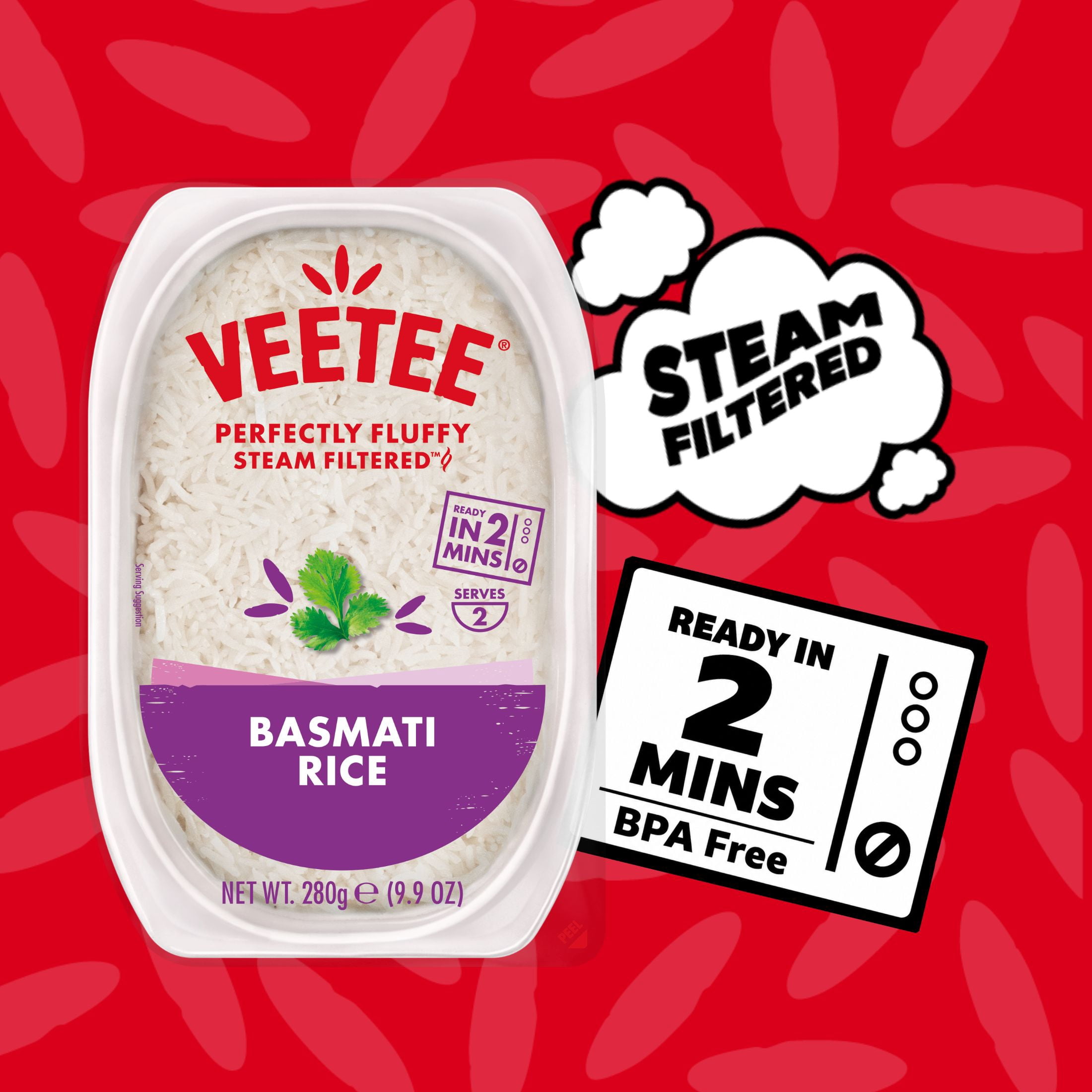 (2 pack) VeeTee-Heat and Eat Basmati Rice – 9.9 oz, Free from Artificial Ingredients.