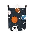 thumbnail image 1 of 45L Cesto Ropa Sucia Niños Infantil de Planeta Espacial Cestas Lavanderia Impermeable con Cierre Cordón Cestos Almacenaje Plegable con Asa para Dormitorios, 36 * 45 cm, 1 of 7