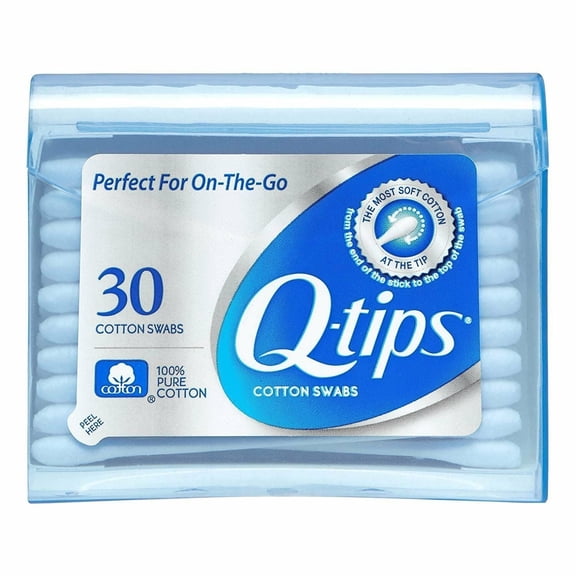 5 Pack - Q-Tips Cotton Swabs,Travel Size Purse Pack, 30 Swabs Each