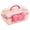 Pink, variant on Slccxzc Multi-layer Hairpin Organizer Cute Jewelry Case 3 Layer Multipurpose Storage Box for hair Accessories Medicine Craft