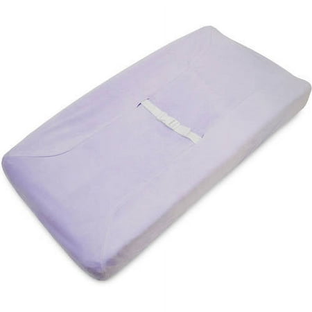 American Baby Company Heavenly Soft Chenille Fitted Contoured Changing Pad Cover, Lavender, for Girls
