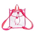thumbnail image 4 of Sportteer Transparent Backpack PVC Clear Backpack Stadium Approved Waterproof Drawstring Transparent Visible Men Women Teenage Outdoor Travel Casual Bookbag Clear Stadium Bag, 4 of 9