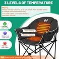 thumbnail image 7 of Slsy Heated Camping Chair Oversized, XL Heated Chair Outdoor Sports, 3 Heating Levels Adjustable Camping Chairs for Adults with Storage Bag, Folding Outdoor Chair, 7 of 7