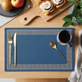 thumbnail image 2 of Blue Placemats Set of 4, Greek Chinese Style Non-Slip Place Mats Washable Table Mats for Kitchen Dining Table Decorations Indoor/Outdoor, 2 of 9