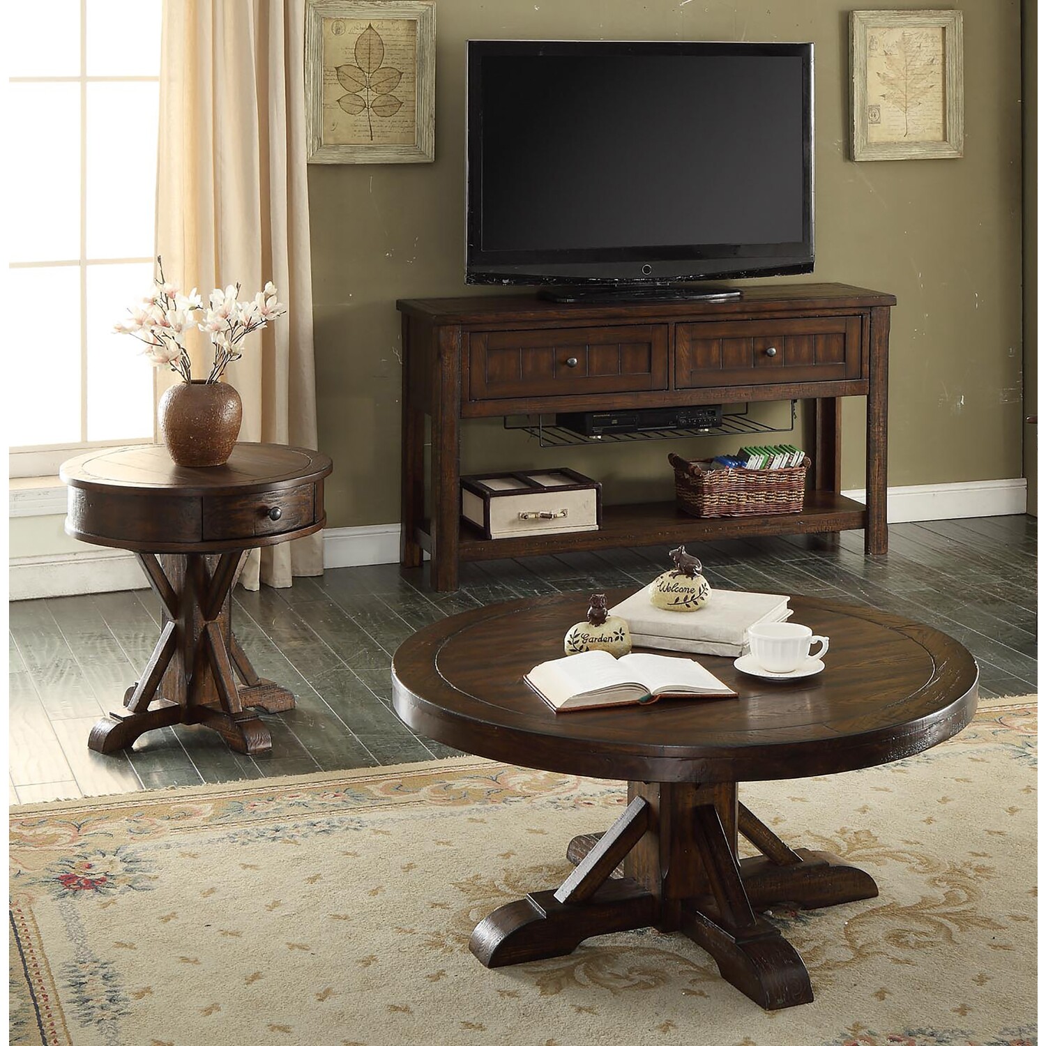 ECI Furniture Living Room Round End Table - Walmart.com