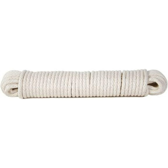 5620727 Cotton Braided Clothesline, 7/32 by 200 Feet, White