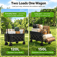 thumbnail image 6 of ANSFIL Folding Wagon with Extended Tailgate, 390LBS Heavy Duty Foldable Utility Wagon Cart for Shopping/Beach/Garden/Camping/Sports, 6 of 10