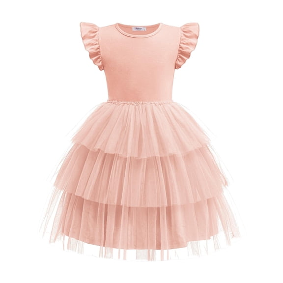Arshiner Toddler Tutu Dress Girls Fluffy Summer Dresses Casual Black Funeral Tulle Dress