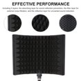 thumbnail image 4 of Microphone Isolation Screen with High-Density Absorbing Sponge 3-Panel Foldable Windshield Mini Wind Screen Board Sound Insulation Cover for Recording Studio Sound Absorbing Recording Equipment, 4 of 8