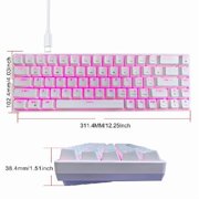 68Keys Mechanical Keyboard Double Shot Hot-Swappable Clicky Switches Backlits