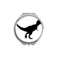 thumbnail image 1 of Miroir compact Rond portable de Poche en Verre Noir Dinosaure, 1 of 3