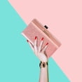 thumbnail image 5 of Leather Checkbook Cover for Men & Women Checkbook Wallet for Duplicate Checks Checkbook Holder with Elastic Band, Glitter Rose Glod, 5 of 5