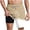 Khaki, variant on Guluxicc Men's Beach Shorts Double Layer Drawstring Elastic Waist Shorts Summer Vacation Shorts
