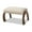 Beige, variant on Baxton Studio Sandrine Modern and Contemporary Light Beige Fabric Upholstered Walnut Brown Finished Wood Ottoman