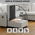 thumbnail image 5 of SOONTRANS 107" Modular Sectional Sofa Couches with Storage Space, Fabric U Shaped 4 Seater Sofa with 2 Movable Ottoman,USB Charging Ports,Convertible Sleeper Sofa for Living Room, Apartment, Office, 5 of 9
