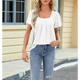 thumbnail image 4 of Blusas Tipo Túnica para Mujer, Holgadas, de Corta, con Cuello Redondo, Informales, de Verano M, 4 of 10