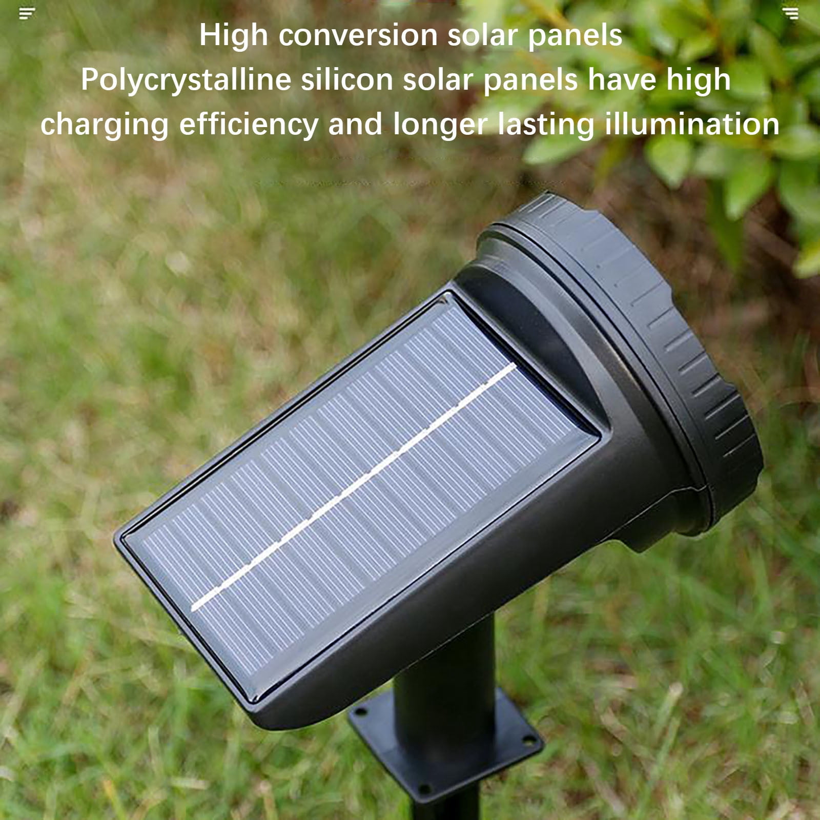 Three Brightness Modes Solar Courtyard Spotlight, Waterproof Outdoor Ground Mount Garden Tree Light, Smart Auto On Off Villa Decoration Lighting for Patio