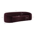 thumbnail image 4 of Contessa Curved Performance Velvet Sofa in Mulberry, 4 of 9