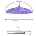thumbnail image 4 of Long Handle Sun Umbrella, Retro Pagoda Parasol Umbrella, UV Protection Umbrella with Hook Handle for Photo Prop Decoration, 4 of 10