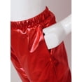 thumbnail image 5 of Kaerm Kids Girls Metallic Short Sleeve T-shirt Crop Vest with Shiny Pants Jazz Dance Outfits Dancing Red 12, 5 of 6