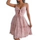 thumbnail image 3 of Las mujeres tirantes espaguetis Vestido Floral Verano Nudo Recorte Fiesta sin Mangas Vestido A-line para Cocktail Nightclub Playa Nituyy Vestido floral halter de mujer, 3 of 5