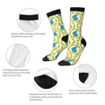 thumbnail image 3 of Fuzoiu Blue Rabbit Print Athletic Crew Socks for Men & Women,Casual Crew Socks,Above Ankle Crew Socks for Business, Casual, 3 of 6