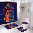 thumbnail image 1 of 4 Pcs Shower Curtain Sets Floral Modern Luxury with Non-Slip Rug, Toilet Lid Cover and Bath Mat,Shower Curtain with 12 Hooks, Waterproof, 1 of 11