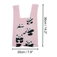thumbnail image 4 of Unique Bargains 1 Pc Knitted Wrist Bag Cute Animal Pattern Gift Bag Pink, 4 of 5