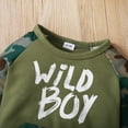 thumbnail image 5 of 18 Months Baby Boys Clothes 24 Months Boys 2PCS Camo Outfits Set Letter Print Round Neck Toddler Boys Long Sleeve Top Pants Set Green, 5 of 8