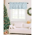 thumbnail image 7 of Curtain Valance for Windows Christmas Winter Snowflakes Seamless Blue Kitchen Valances Rod Pocket Short Curtains,Teal White Snowflake Window Treatment Panel for Living Room Bathroom Bedroom 42x12in, 7 of 7